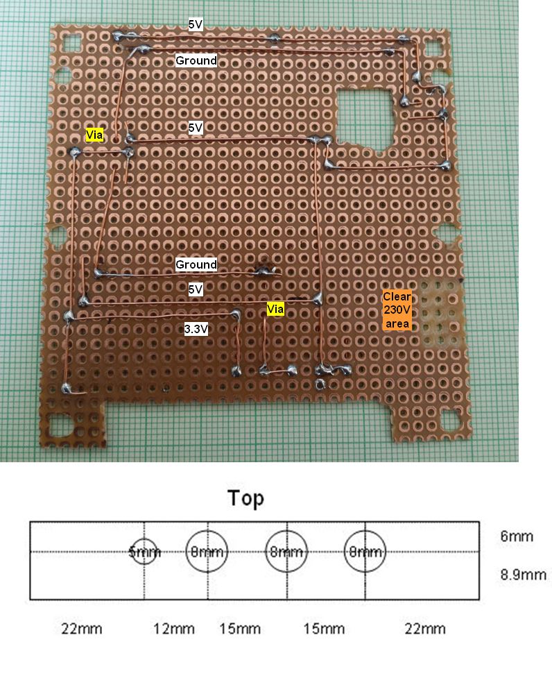 Drilling template and power lines.JPG