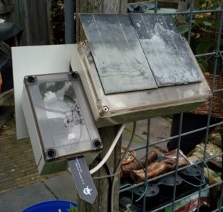 Solar panels on electronic box